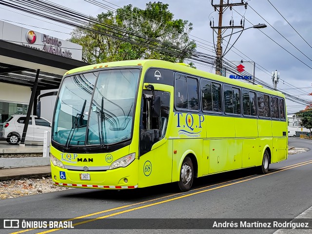 TQP - Transportes Quepos Puntarenas 68 na cidade de La Uruca, San José, San José, Costa Rica, por Andrés Martínez Rodríguez. Número da foto: #12829672.