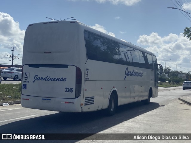 Auto Viação Jardinense 3345 na cidade de Parnamirim, Rio Grande do Norte, Brasil, por Alison Diego Dias da Silva. Número da foto: #12828098.