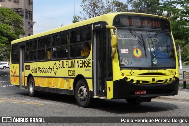 Viação Sul Fluminense 1238 na cidade de Volta Redonda, Rio de Janeiro, Brasil, por Paulo Henrique Pereira Borges. Número da foto: #12828556.