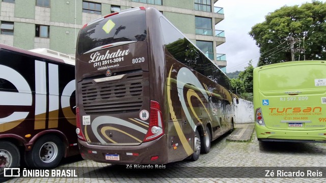 Linhatur Turismo e Fretamento 8020 na cidade de Petrópolis, Rio de Janeiro, Brasil, por Zé Ricardo Reis. Número da foto: #12828492.