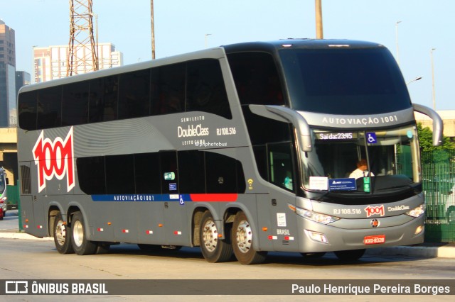 Auto Viação 1001 RJ 108.516 na cidade de São Paulo, São Paulo, Brasil, por Paulo Henrique Pereira Borges. Número da foto: #12828193.