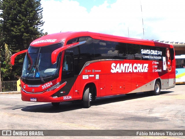 Viação Santa Cruz 35324 na cidade de Três Corações, Minas Gerais, Brasil, por Fábio Mateus Tibúrcio. Número da foto: #12828332.
