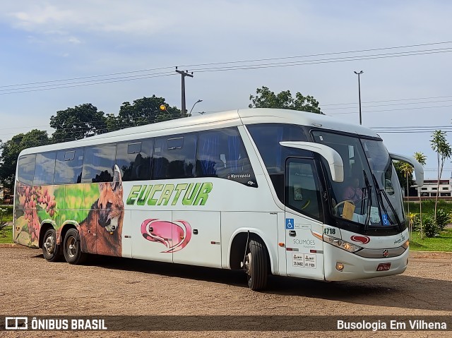 Eucatur - Empresa União Cascavel de Transportes e Turismo 4718 na cidade de Vilhena, Rondônia, Brasil, por Busologia Em Vilhena. Número da foto: #12828055.