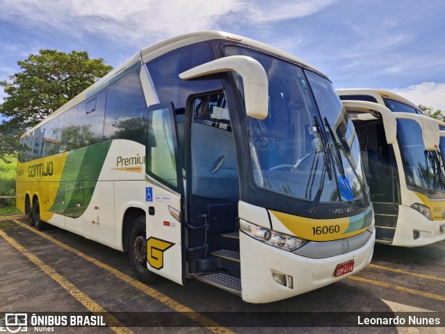 Empresa Gontijo de Transportes 16060 na cidade de Patos de Minas, Minas Gerais, Brasil, por Leonardo Nunes. Número da foto: #12828906.