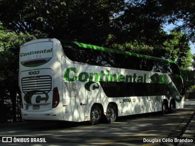 Viação Continental de Transportes 1003 na cidade de São Paulo, São Paulo, Brasil, por Douglas Célio Brandao. Número da foto: #12829427.