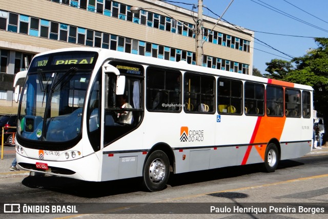 Viação Cidade do Aço RJ 174.106 na cidade de Volta Redonda, Rio de Janeiro, Brasil, por Paulo Henrique Pereira Borges. Número da foto: #12831613.
