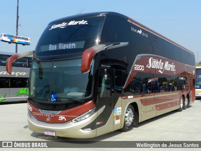 Santa Maria Fretamento e Turismo > Transportes Santa Maria(SP) 2200 na cidade de Duque de Caxias, Rio de Janeiro, Brasil, por Wellington de Jesus Santos. Número da foto: #12832022.