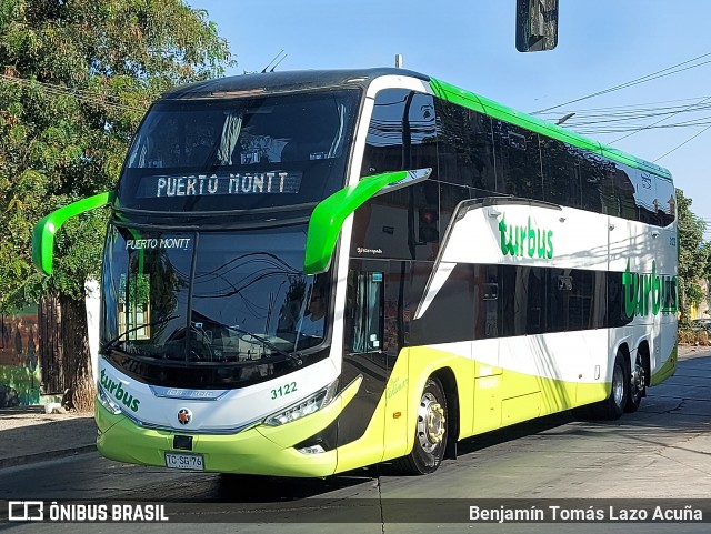TurBus 3122 na cidade de Estación Central, Santiago, Metropolitana de Santiago, Chile, por Benjamín Tomás Lazo Acuña. Número da foto: #12832061.