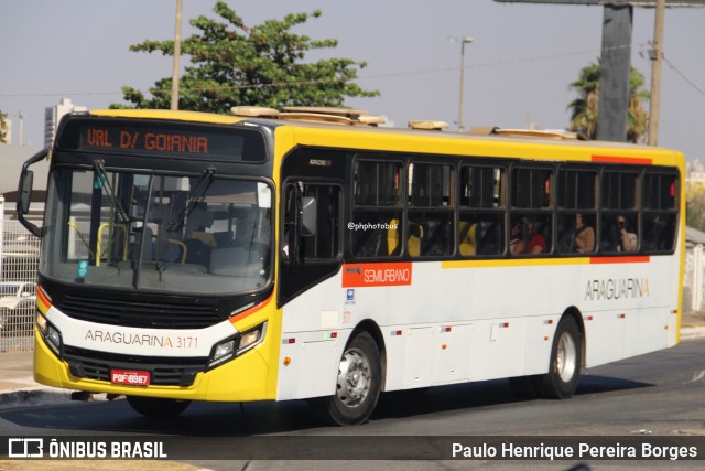 Viação Araguarina 3171 na cidade de Goiânia, Goiás, Brasil, por Paulo Henrique Pereira Borges. Número da foto: #12831469.