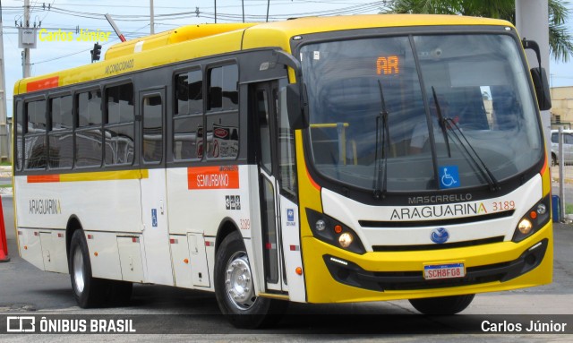 Viação Araguarina 3189 na cidade de Goiânia, Goiás, Brasil, por Carlos Júnior. Número da foto: #12832078.