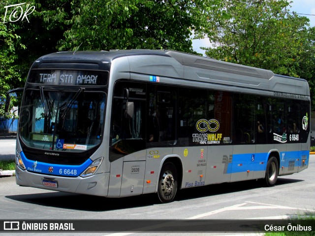 Transwolff Transportes e Turismo 6 6648 na cidade de São Paulo, São Paulo, Brasil, por César Ônibus. Número da foto: #12831611.