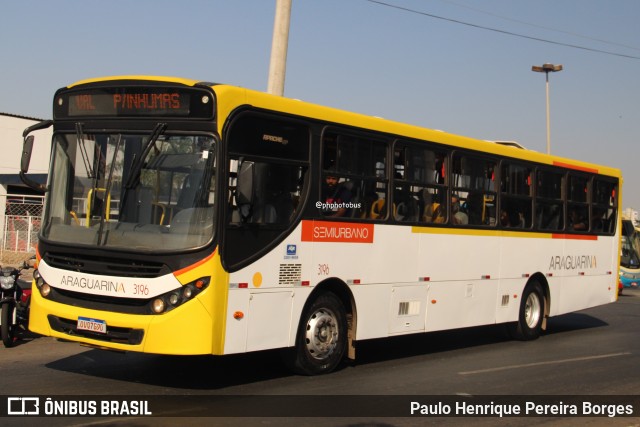 Viação Araguarina 3196 na cidade de Goiânia, Goiás, Brasil, por Paulo Henrique Pereira Borges. Número da foto: #12831485.
