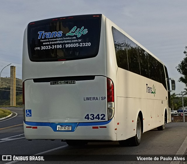 Translife Transportadora Turistica 4342 na cidade de Aparecida, São Paulo, Brasil, por Vicente de Paulo Alves. Número da foto: #12830044.