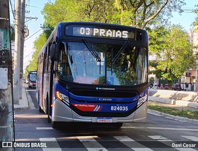 BR Mobilidade Baixada Santista 824035 na cidade de Santos, São Paulo, Brasil, por Davi Cesar. Número da foto: #12829998.