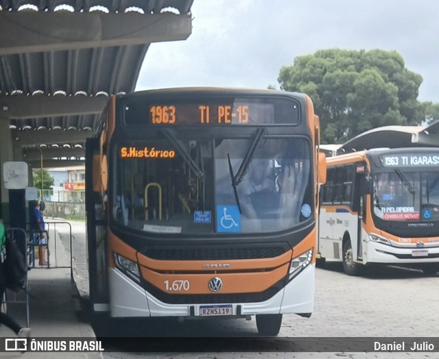 Itamaracá Transportes 1.670 na cidade de Paulista, Pernambuco, Brasil, por Daniel  Julio. Número da foto: #12830272.