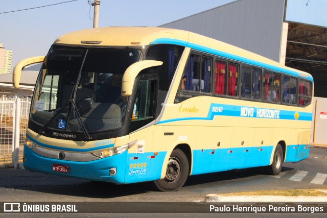 Viação Novo Horizonte 1021411 na cidade de Goiânia, Goiás, Brasil, por Paulo Henrique Pereira Borges. Número da foto: #12831523.