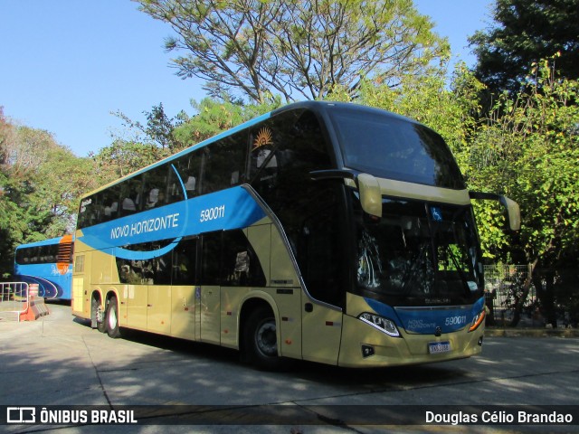 Viação Novo Horizonte 590011 na cidade de São Paulo, São Paulo, Brasil, por Douglas Célio Brandao. Número da foto: #12831736.