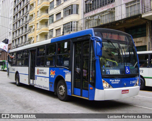 Sambaíba Transportes Urbanos 2 1403 na cidade de São Paulo, São Paulo, Brasil, por Luciano Ferreira da Silva. Número da foto: #12831296.