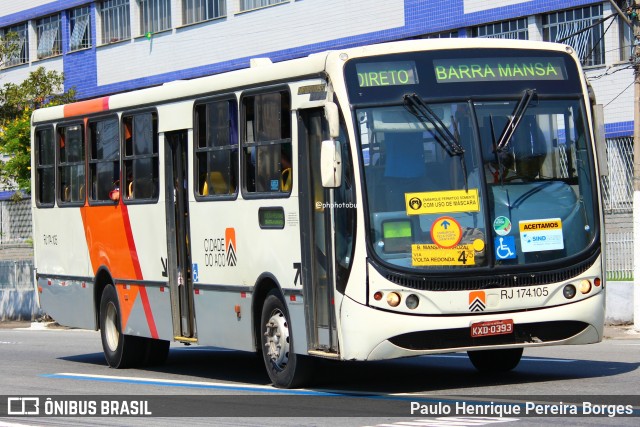 Viação Cidade do Aço RJ 174.105 na cidade de Volta Redonda, Rio de Janeiro, Brasil, por Paulo Henrique Pereira Borges. Número da foto: #12831594.