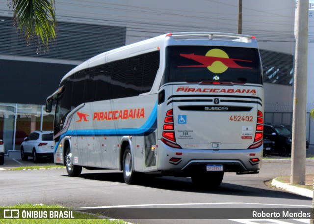 Viação Piracicabana 452402 na cidade de Marília, São Paulo, Brasil, por Roberto Mendes. Número da foto: #12832971.