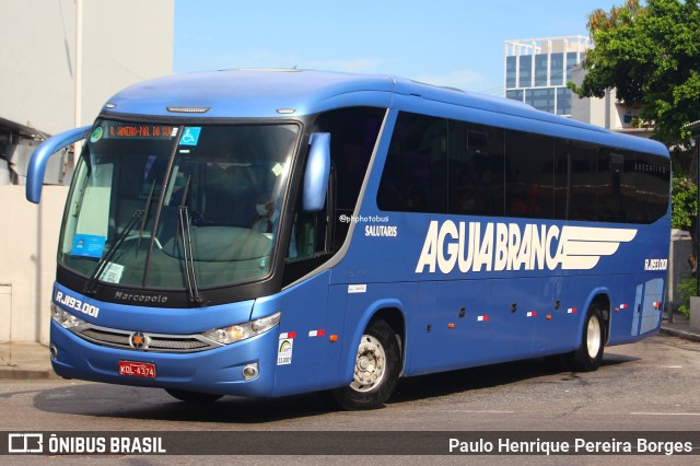 Viação Águia Branca RJ 193.001 na cidade de Rio de Janeiro, Rio de Janeiro, Brasil, por Paulo Henrique Pereira Borges. Número da foto: #12833452.
