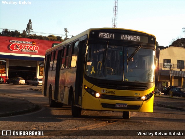 City Transporte Urbano Intermodal Sorocaba 2513 na cidade de Sorocaba, São Paulo, Brasil, por Weslley Kelvin Batista. Número da foto: #12832603.
