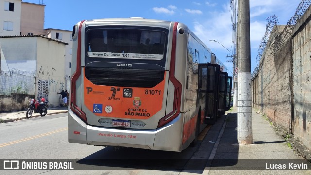 TRANSPPASS - Transporte de Passageiros 8 1071 na cidade de Osasco, São Paulo, Brasil, por Lucas Kevin. Número da foto: #12832227.
