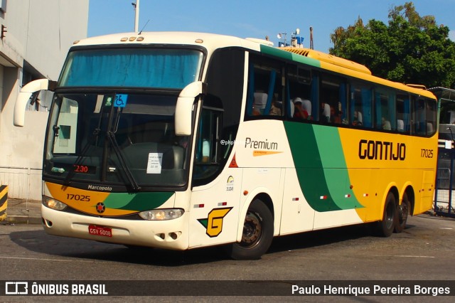 Empresa Gontijo de Transportes 17025 na cidade de Rio de Janeiro, Rio de Janeiro, Brasil, por Paulo Henrique Pereira Borges. Número da foto: #12833507.