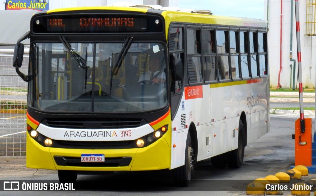 Viação Araguarina 3195 na cidade de Goiânia, Goiás, Brasil, por Carlos Júnior. Número da foto: #12833805.