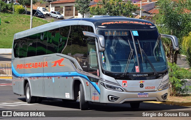 Viação Piracicabana 452409 na cidade de Bauru, São Paulo, Brasil, por Sérgio de Sousa Elias. Número da foto: #12834025.