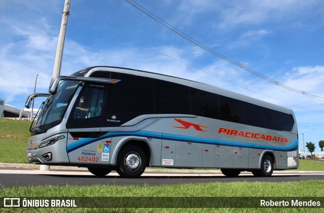 Viação Piracicabana 452402 na cidade de Marília, São Paulo, Brasil, por Roberto Mendes. Número da foto: #12832969.