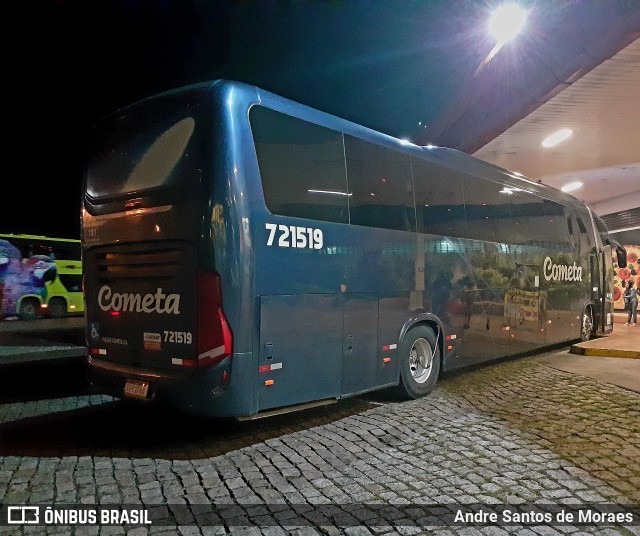 Viação Cometa 721519 na cidade de Registro, São Paulo, Brasil, por Andre Santos de Moraes. Número da foto: #12835868.