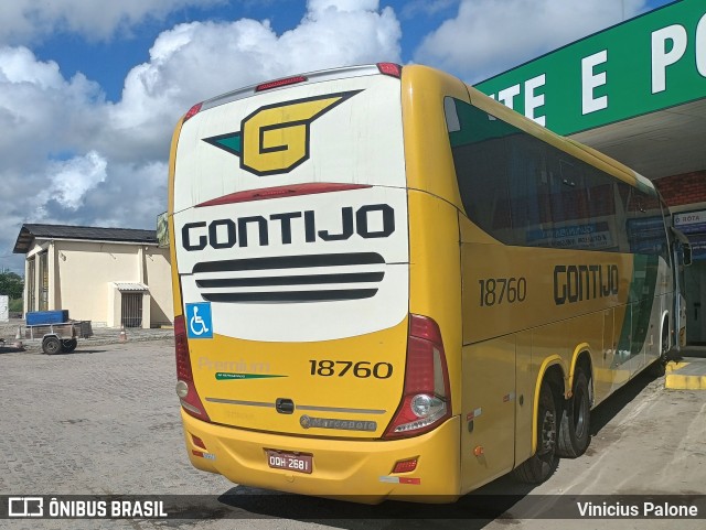Empresa Gontijo de Transportes 18760 na cidade de Propriá, Sergipe, Brasil, por Vinicius Palone. Número da foto: #12834511.