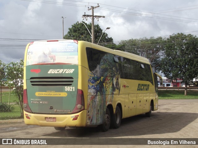 Eucatur - Empresa União Cascavel de Transportes e Turismo 5021 na cidade de Vilhena, Rondônia, Brasil, por Busologia Em Vilhena. Número da foto: #12835657.