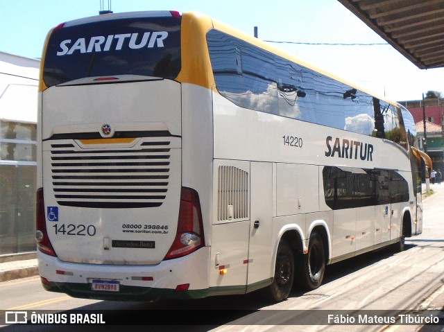 Saritur - Santa Rita Transporte Urbano e Rodoviário 14220 na cidade de Três Corações, Minas Gerais, Brasil, por Fábio Mateus Tibúrcio. Número da foto: #12836727.