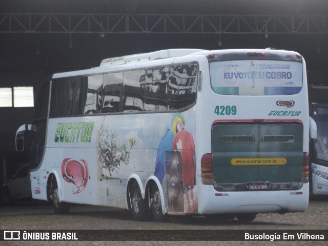 Eucatur - Empresa União Cascavel de Transportes e Turismo 4209 na cidade de Vilhena, Rondônia, Brasil, por Busologia Em Vilhena. Número da foto: #12834461.