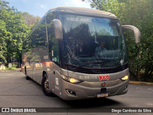 Auto Viação 1001 RJ 108.1105 na cidade de São Paulo, São Paulo, Brasil, por Diego Cardoso da Silva. Número da foto: #12835611.