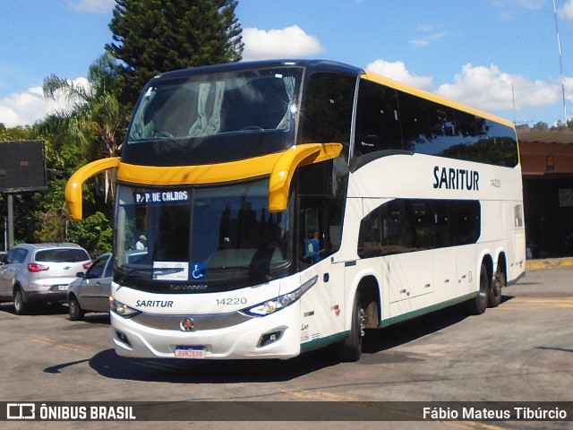 Saritur - Santa Rita Transporte Urbano e Rodoviário 14220 na cidade de Três Corações, Minas Gerais, Brasil, por Fábio Mateus Tibúrcio. Número da foto: #12836724.