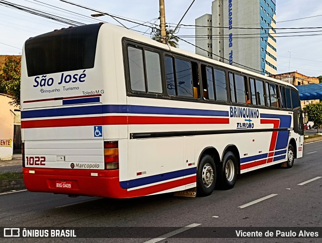 Brinquinho Turismo 1022 na cidade de Aparecida, São Paulo, Brasil, por Vicente de Paulo Alves. Número da foto: #12838681.