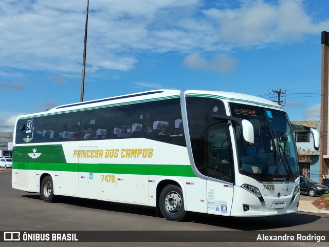 Expresso Princesa dos Campos 7478 na cidade de Cascavel, Paraná, Brasil, por Alexandre Rodrigo. Número da foto: #12837572.