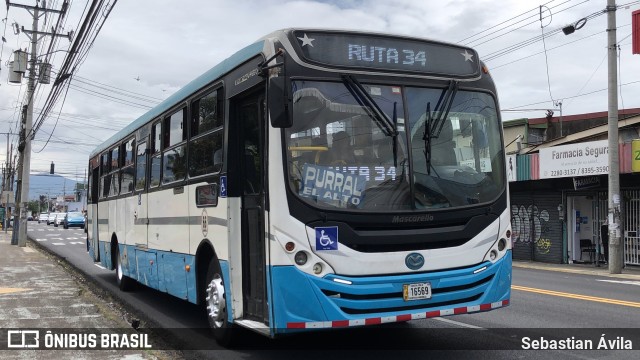 Buses Guadalupe 66 na cidade de Goicoechea, San José, Costa Rica, por Sebastian Ávila. Número da foto: #12839175.