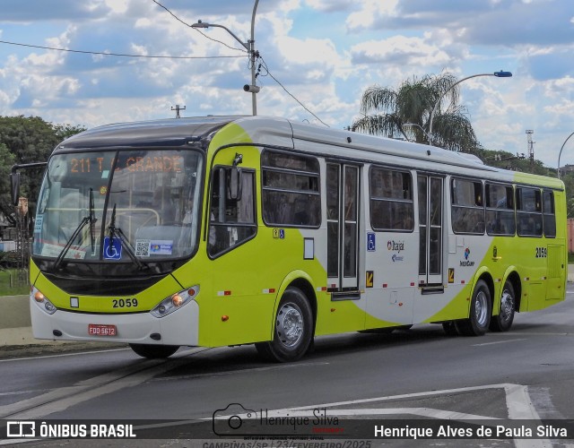 Itajaí Transportes Coletivos 2059 na cidade de Campinas, São Paulo, Brasil, por Henrique Alves de Paula Silva. Número da foto: #12837875.