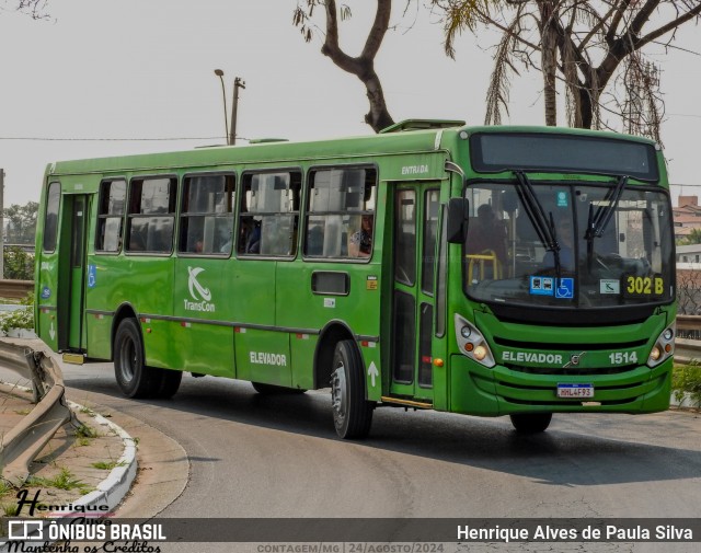 Viação Novo Retiro 1514 na cidade de Contagem, Minas Gerais, Brasil, por Henrique Alves de Paula Silva. Número da foto: #12837783.