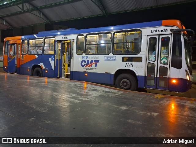 CMT - Consórcio Metropolitano Transportes 105 na cidade de Várzea Grande, Mato Grosso, Brasil, por Adrian Miguel. Número da foto: #12837829.