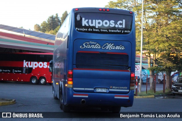 Pullman Santa Maria CVSG94 na cidade de Temuco, Cautín, Araucanía, Chile, por Benjamín Tomás Lazo Acuña. Número da foto: #12839909.