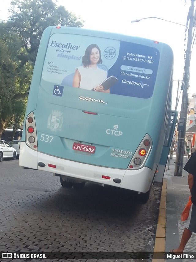 Viação Nossa Senhora Conquistadora 537 na cidade de Pelotas, Rio Grande do Sul, Brasil, por Miguel Filho. Número da foto: #12840292.