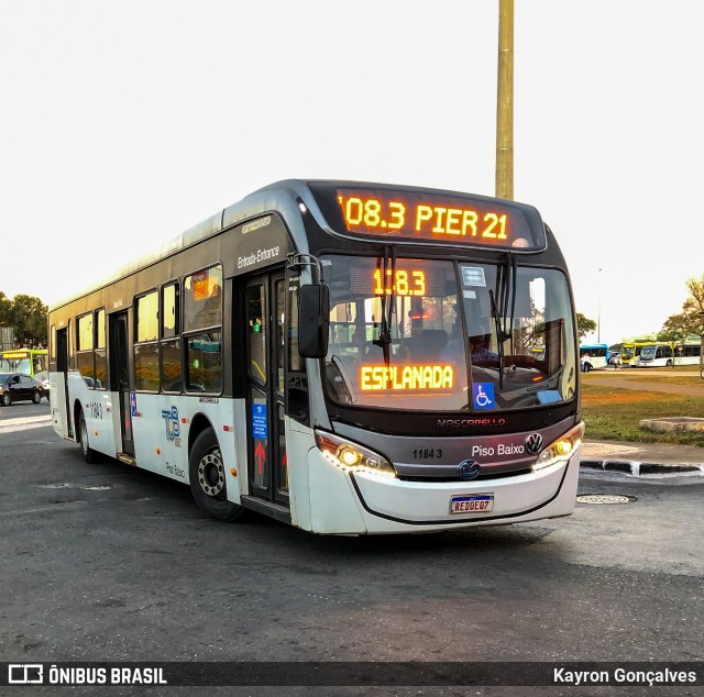 TCB - Sociedade de Transportes Coletivos de Brasília 1184 3 na cidade de Brasília, Distrito Federal, Brasil, por Kayron Gonçalves. Número da foto: #12840569.