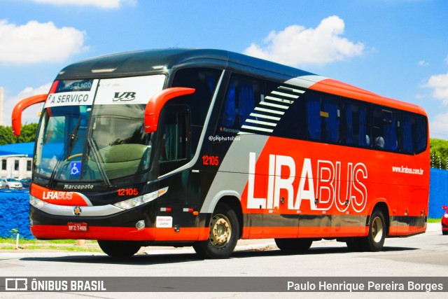 Lirabus 12105 na cidade de São Paulo, São Paulo, Brasil, por Paulo Henrique Pereira Borges. Número da foto: #12842239.