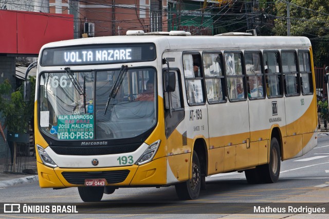 Empresa de Transportes Nova Marambaia AT-193 na cidade de Belém, Pará, Brasil, por Matheus Rodrigues. Número da foto: #12840024.