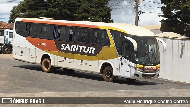 Saritur - Santa Rita Transporte Urbano e Rodoviário 26060 na cidade de Capelinha, Minas Gerais, Brasil, por Paulo Henrique Coelho Correa. Número da foto: #12841100.